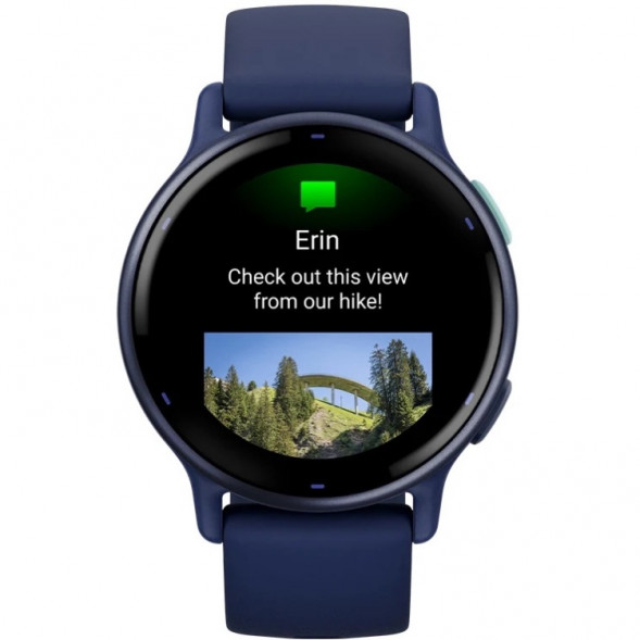 Умные часы Garmin Vivoactive 5, синие с металлически-синим безелем и силиконовым ремешком 010-02862-12 в Волгограде
