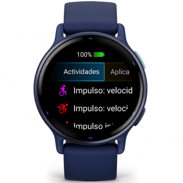 Умные часы Garmin Vivoactive 5, синие с металлически-синим безелем и силиконовым ремешком 010-02862-12 в Волгограде