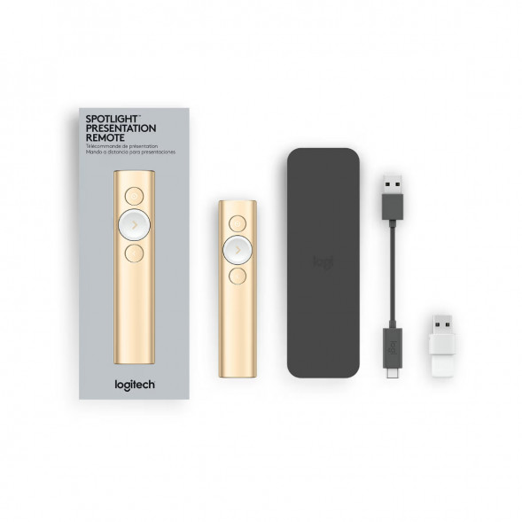 Презентер Logitech Spotlight Presentation Remote золотой в Волгограде