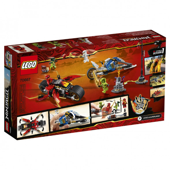 Конструктор LEGO Ninjago 70667 Мотоцикл-клинок Кая и снегоход Зейна в Волгограде
