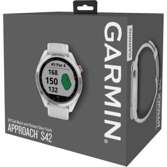Умные часы для гольфа Garmin Approach S42, белый 010-02572-01 в Волгограде