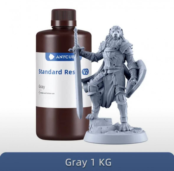 Смола для 3D печати ANYCUBIC Standart Resin V2 Gray 1 кг в Волгограде