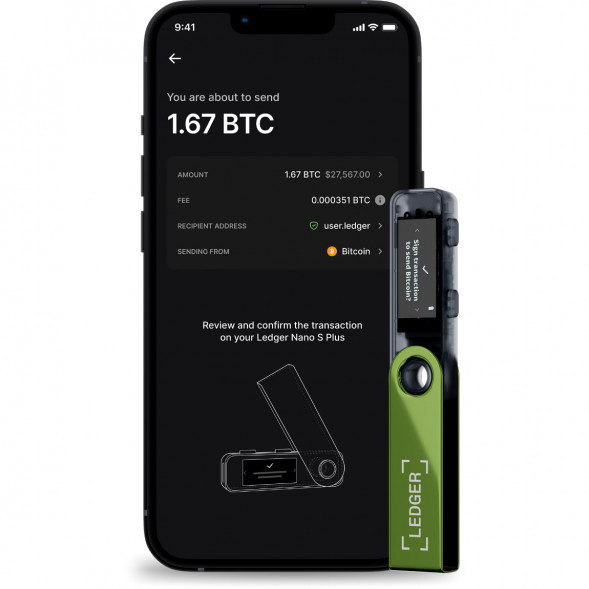Криптокошелек Ledger Nano S Plus 1 шт., Oxidate Green в Волгограде