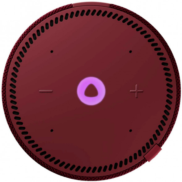 Умная колонка Яндекс Новая Станция Мини (с часами) - умная колонка с Алисой, красный гранат в Волгограде