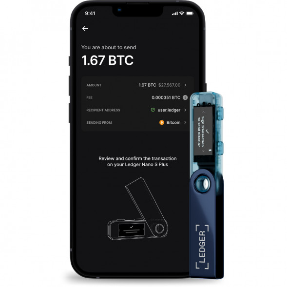 Криптокошелек Ledger Nano S Plus 1 шт., Neptune Blue в Волгограде
