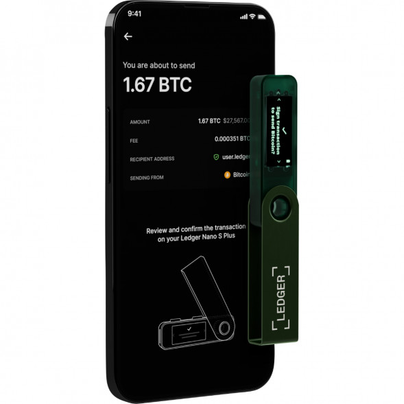 Криптокошелек Ledger Nano S Plus 1 шт., Emerald Green в Волгограде