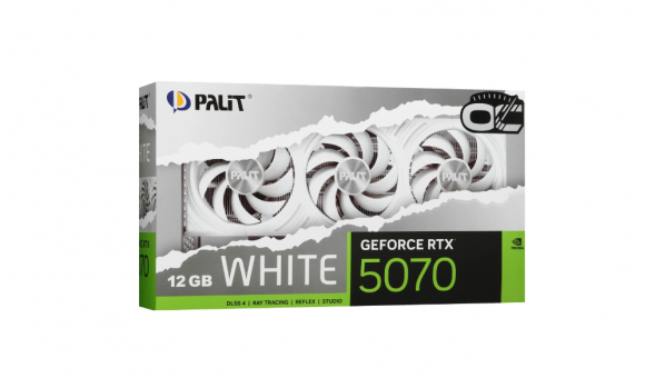 Видеокарта Palit NVIDIA GeForce RTX5070 WHITE OC 12ГБ GDDR7, OC в Волгограде