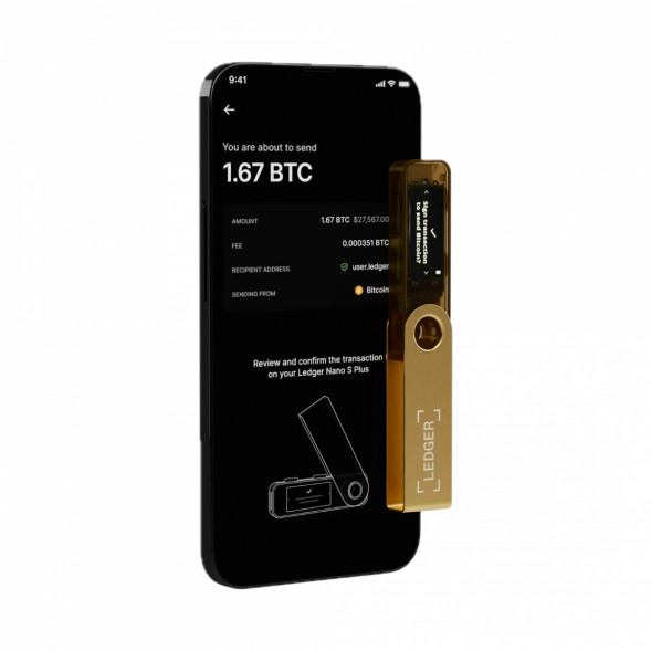 Криптокошелек Ledger Nano S Plus 1 шт., золотой в Волгограде