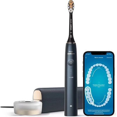 Звуковая зубная щетка Philips Sonicare 9900 Prestige HX9992, темно-синий в Волгограде