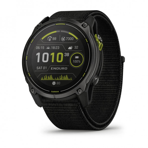 Умные часы Garmin Enduro 3 51mm Black с нейлоновым ремешком UltraFit 010-02751-01 в Волгограде