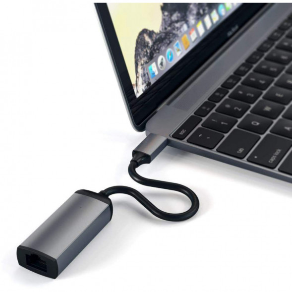 Адаптер Satechi USB-C - Ethernet ST-TCENM, серый космос в Волгограде