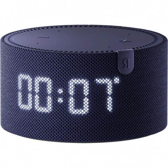 Умная колонка Яндекс Новая Станция Мини (с часами) - умная колонка с Алисой, синий сапфир в Волгограде