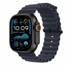 Ремешок Apple Watch 49мм Navy Ocean Band - Black Titanium Finish (MYPA3)