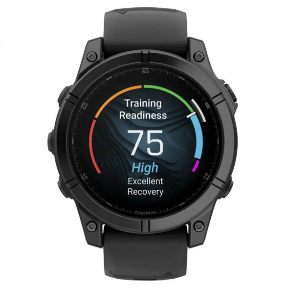 Умные часы Garmin Fenix E 47мм Amoled Slate Grey Steel с чёрным силиконовым ремешком 010-03025-01 в Волгограде