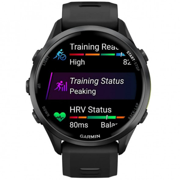 Умные часы Garmin Forerunner 970 Carbon Gray DLC Titanium ремешок Black/Translucent Whitestone 010-02969-10 в Волгограде