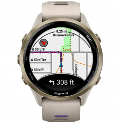 Умные часы Garmin Forerunner 970 Soft Gold Titanium/French Gray Translucent Indigo Band 010-02969-12