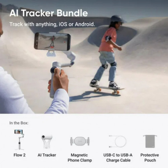 Стабилизатор Insta360 Flow 2 AI Tracker Bundle, Stone Gray в Волгограде