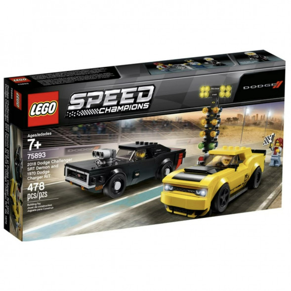 Конструктор LEGO Speed Champions 75893 2018 Dodge Challenger SRT Demon и 1970 Dodge Charger R/T в Волгограде
