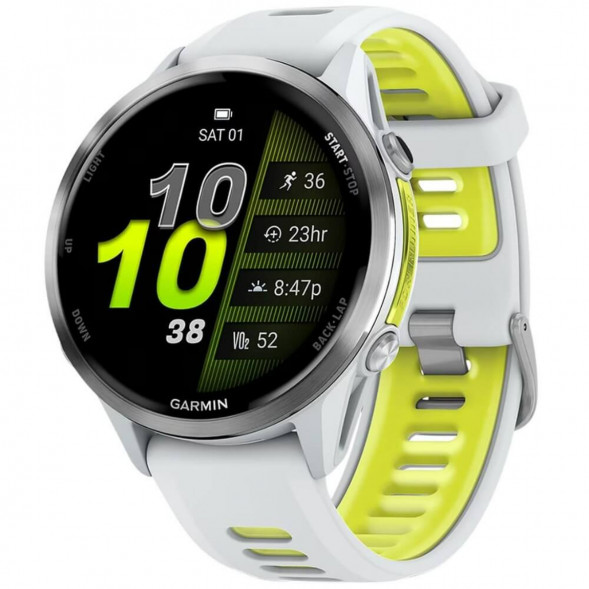Умные часы Garmin Forerunner 970 Titanium Whitestone/Translucent Amp Yellow Band 010-02969-11 в Волгограде