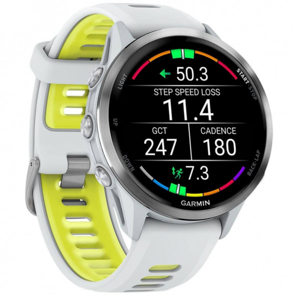 Умные часы Garmin Forerunner 970 Titanium Whitestone/Translucent Amp Yellow Band 010-02969-11 в Волгограде