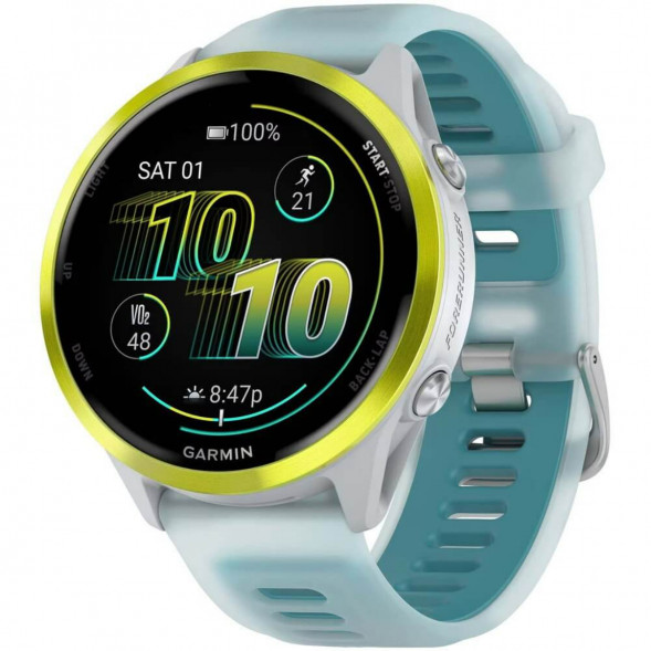 Умные часы Garmin Forerunner 570 47 мм Amp Yellow Aluminium/Translucent Whitestone/Turquoise 010-02971-01 в Волгограде