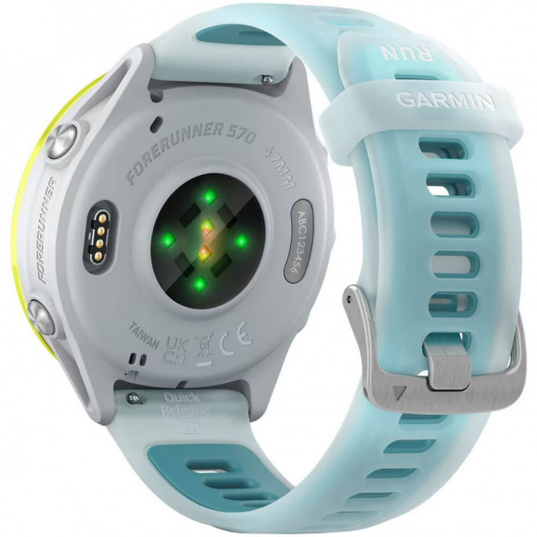 Умные часы Garmin Forerunner 570 47 мм Amp Yellow Aluminium/Translucent Whitestone/Turquoise 010-02971-01 в Волгограде