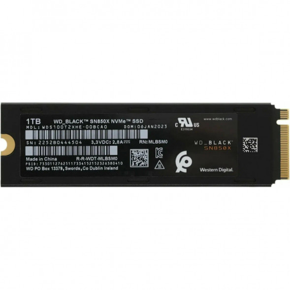 SSD накопитель Western Digital WD Black SN850X NVMe, 1TB (WDS100T2XHE) в Волгограде