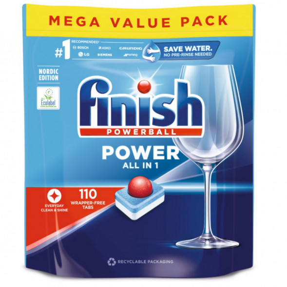Таблетки для п/машины Finish Poweball Power All in 1, 110 шт. в Волгограде