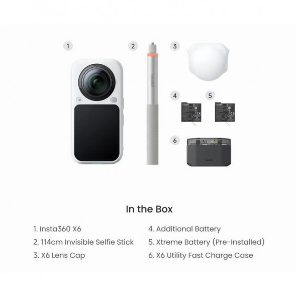 Экшн-камера Insta360 X6 Essentials Bundle, White в Волгограде