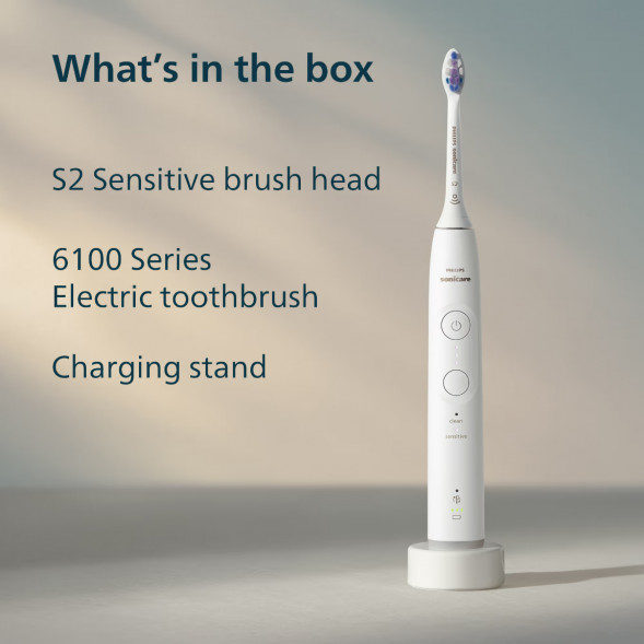 Электрическая зубная щётка Philips Sonicare 6100 HX7400/01, белый в Волгограде