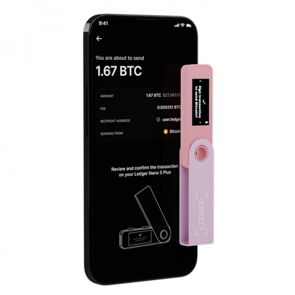 Криптокошелек Ledger Nano S Plus 1 шт., Pastel Pink в Волгограде
