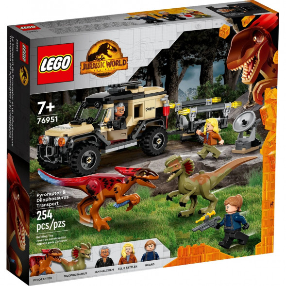 Конструктор LEGO Jurassic World 76951 Перевозка пирораптора и дилофозавра в Волгограде