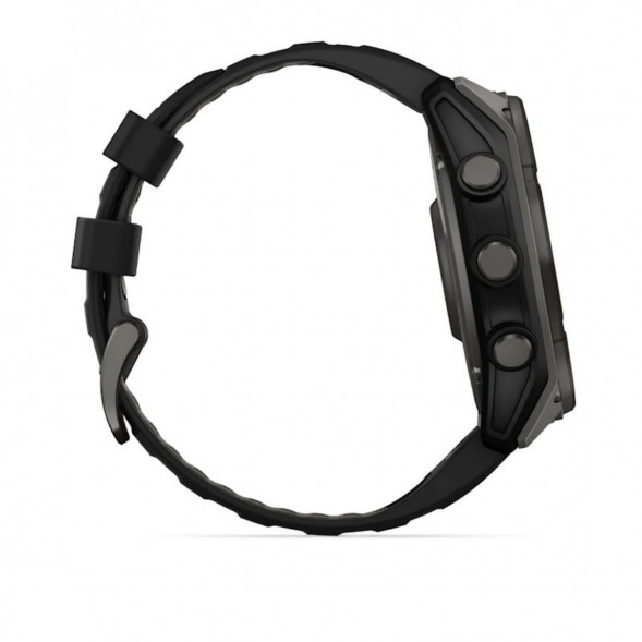 Умные часы Garmin Fenix 8, 51 мм, Solar, Sapphire Carbon Gray DLC Titanium with Black/Pebble Gray Silicone 010-02907-10 в Волгограде