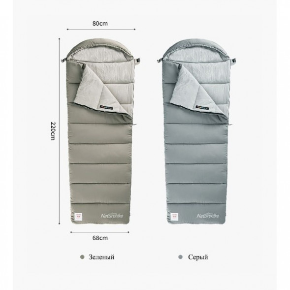 Спальный мешок Naturehike M300 (Левый), зеленый в Волгограде