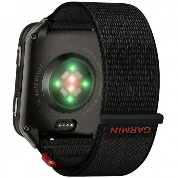 Умные часы Garmin Venu X1 Black с чёрным нейлоновым ремешком ComfortFit 010-02980-02 в Волгограде