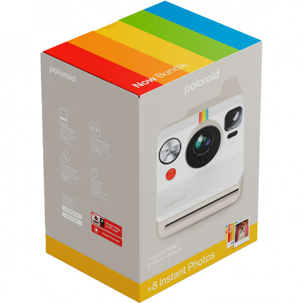 Фотоаппарат моментальной печати Polaroid Now Generation 3 + 8 цветных картриджей, белый в Волгограде