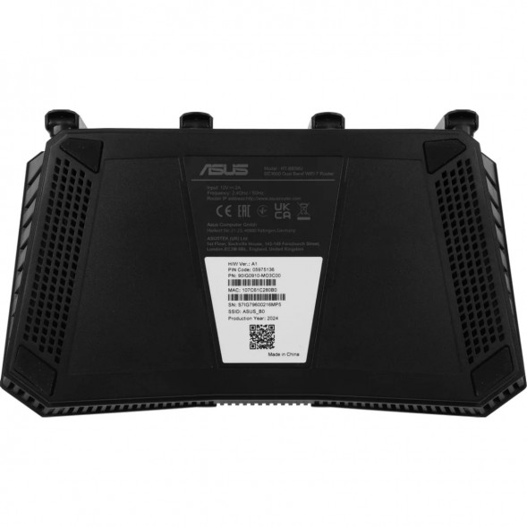 Wi-Fi роутер ASUS RT-BE58U, Wi-Fi 7, BE3600, 2.4/5ГГц, 4 LAN, черный в Волгограде
