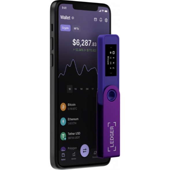 Криптокошелек Ledger Nano S Plus 1 шт., Purple Amethyst в Волгограде