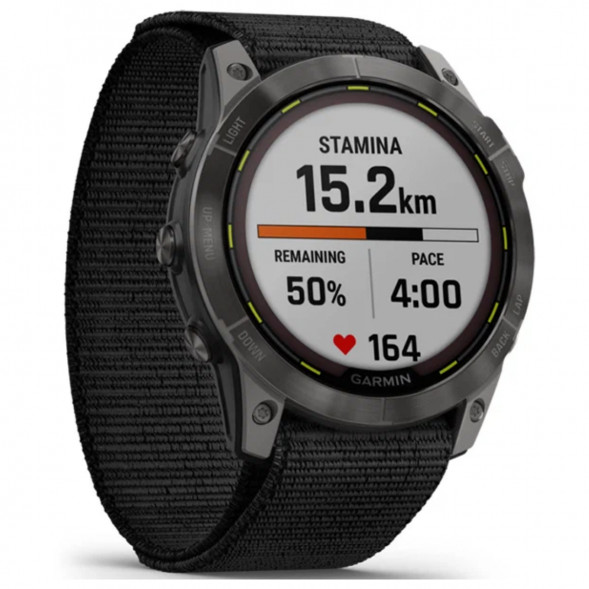 Умные часы Garmin Enduro 2 угольно-серый DLC титановый с нейлоновым ремешком UltraFit 010-02754-01 в Волгограде
