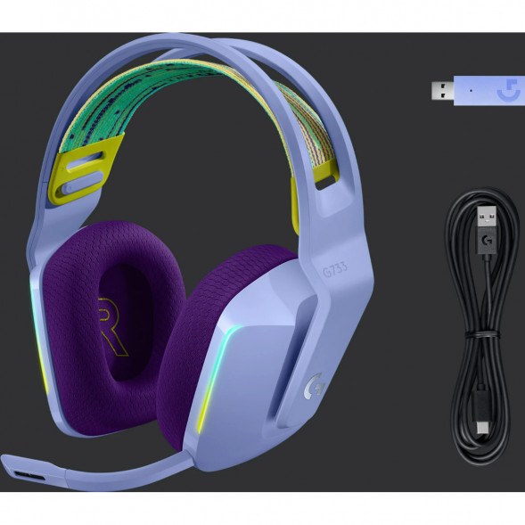 Игровая гарнитура Logitech G733 RGB Lightspeed Wireless, сиреневый в Волгограде
