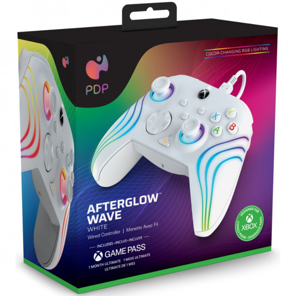 Геймпад проводной PDP для Xbox Afterglow Wave, White в Волгограде
