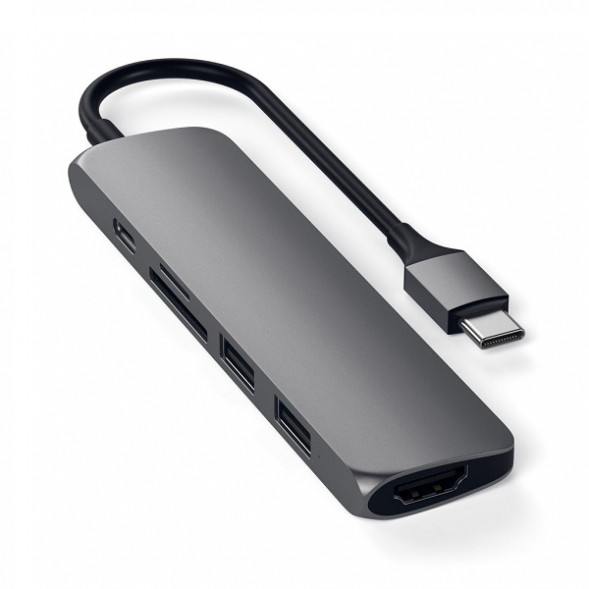 USB-C адаптер Satechi Type-C Slim Multiport Adapter V2 (ST-SCMA2M) в Волгограде