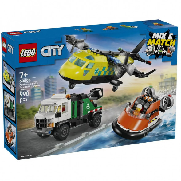 Конструктор LEGO City 60505 Самолет, сервисный грузовик и судно на воздушной подушке в Волгограде