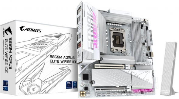 Материнская плата Gigabyte B860M AORUS ELITE WIFI6E ICE (LGA1851, mATX) в Волгограде