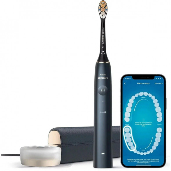 Электрическая звуковая зубная щетка Philips Sonicare 9900 Prestige HX9992/12, Dark Blue в Волгограде