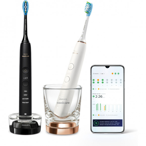 Набор из 2 электрических зубных щеток Philips Sonicare HX9914/57 9000 DiamondClean в Волгограде