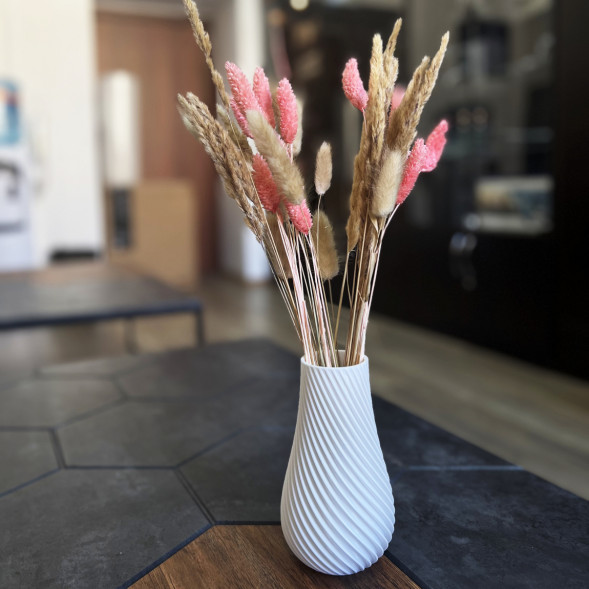 Ваза для сухоцветов HatRom Spiral, белый в Волгограде