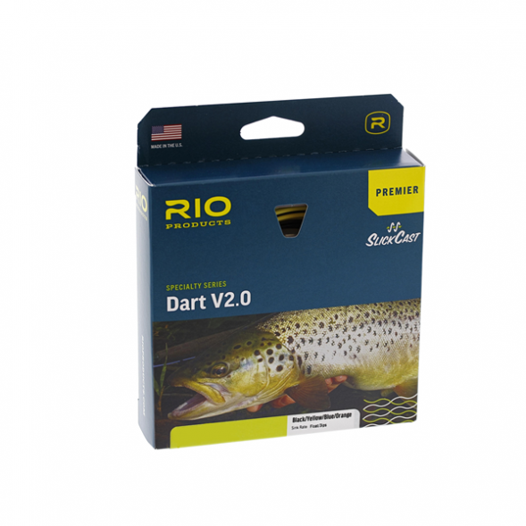 Леска RIO Premier Dart V2.0 Float WF7F/S3, Black/Yellow/Blue/Orange в Волгограде