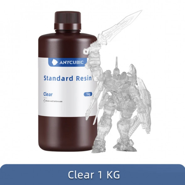 Фотополимерная смола Anycubic Standard Resin для 3D принтера Прозрачная (Clear), 1 кг в Волгограде